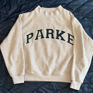 Parke Cites Mockneck dark green lettering mockneck L/XL